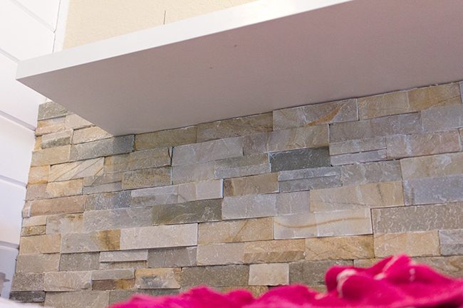 diy quartz ledgestone wall installation