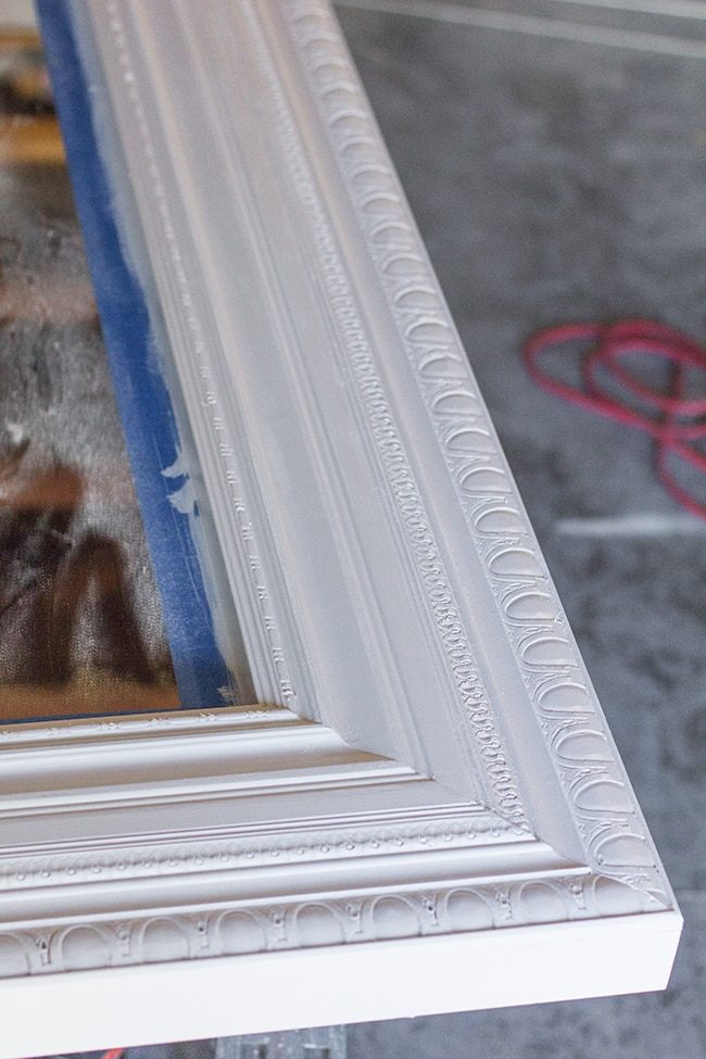 diy vintage mirror closeup detail