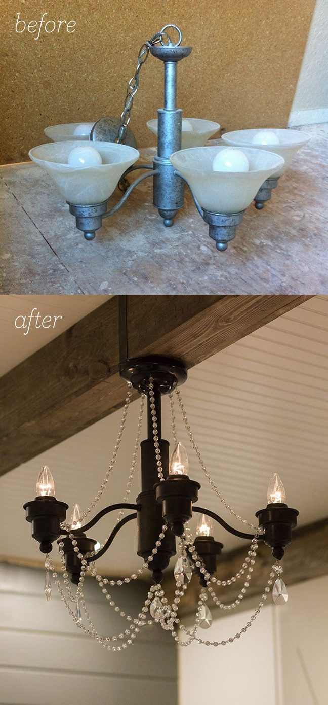 Master Makeover: A DIY Chandelier Transformation