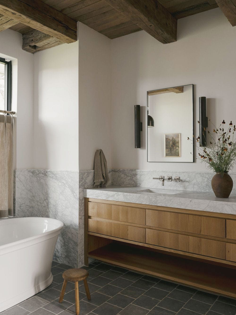 light and dwell rustic modern bathroom