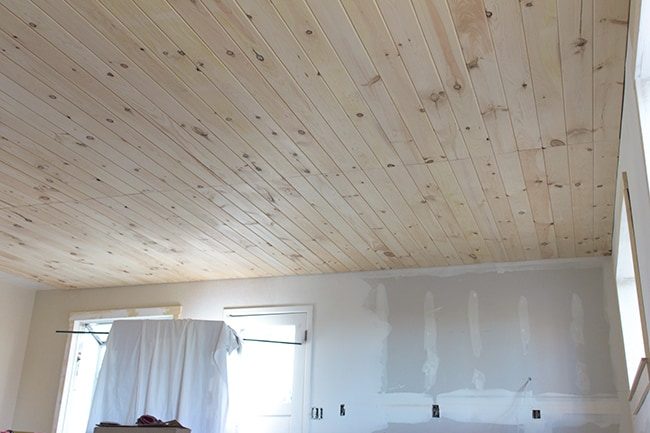 DIY Tongue and Groove Ceiling Wood Planks