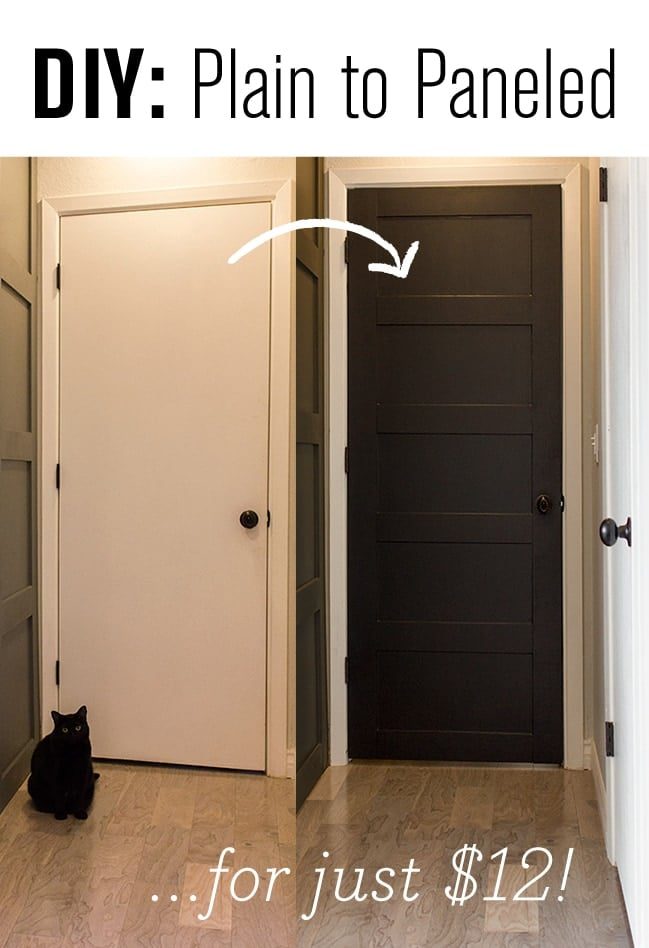 Master Makeover: DIY Plain to Paneled Door