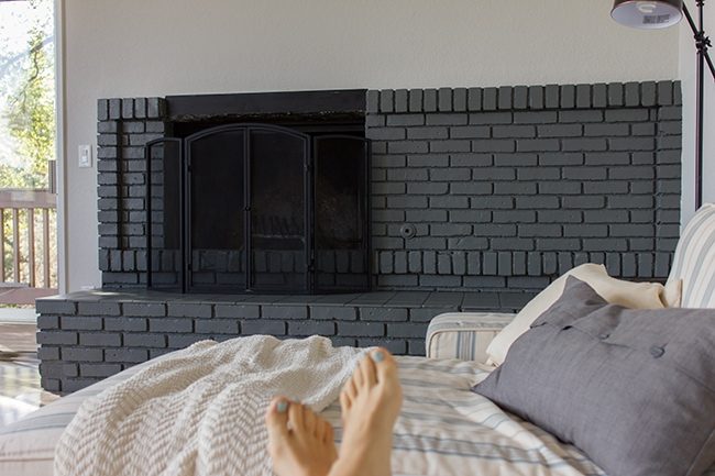 New Living Room paint & a Fireplace Makeover