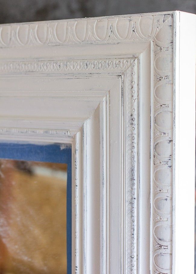 diy vintage mirror closeup detail