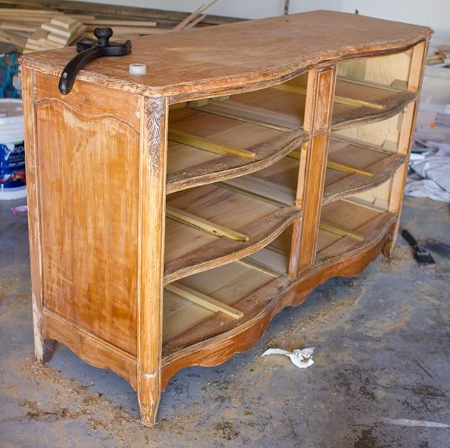 sanding lacquer off a dresser for a natural wood finish