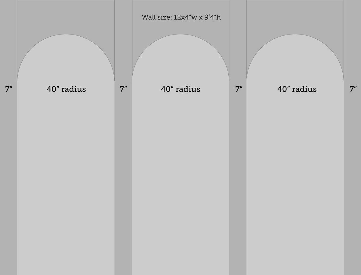 diy wall arch layout
