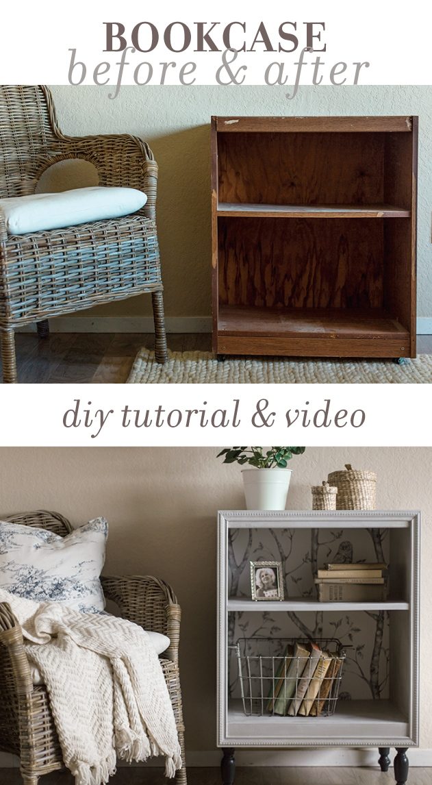 Thrift Store Bookcase/Nightstand Makeover Tutorial