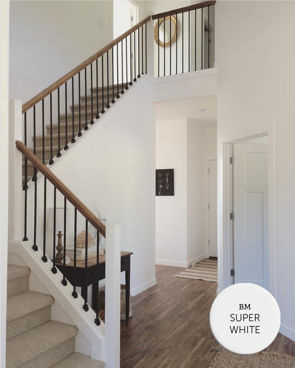benjamin moore particularly white walls and starcase
