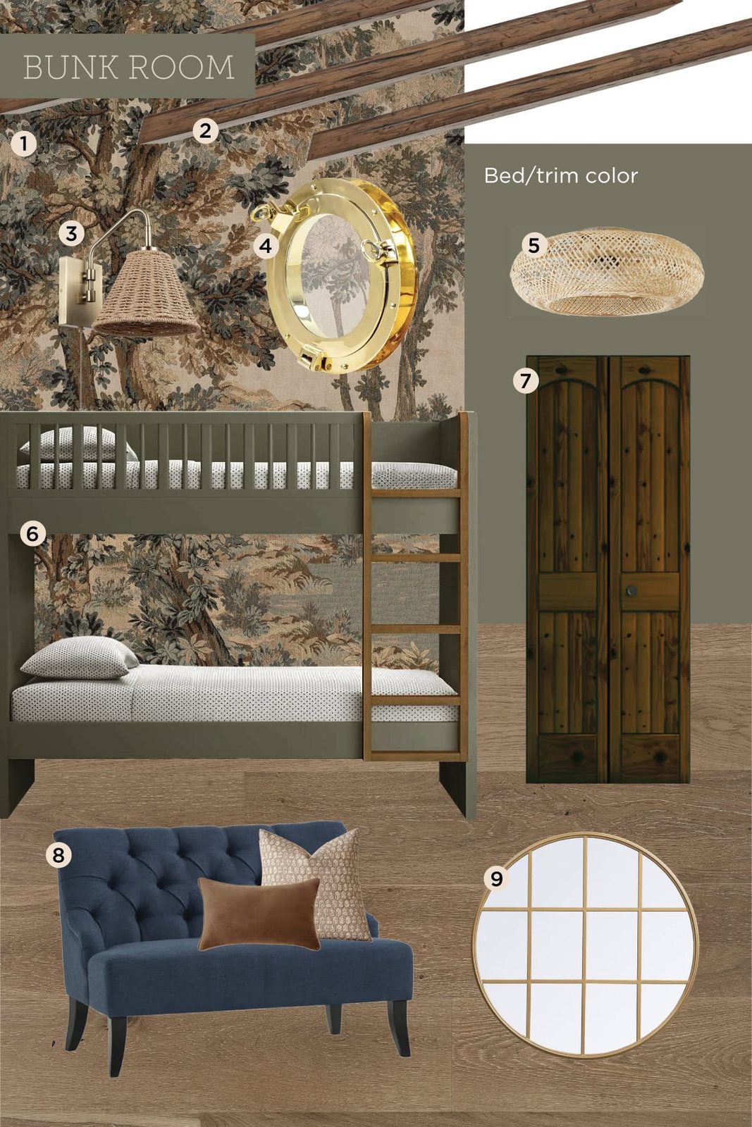 treehouse bunk bedroom design plan