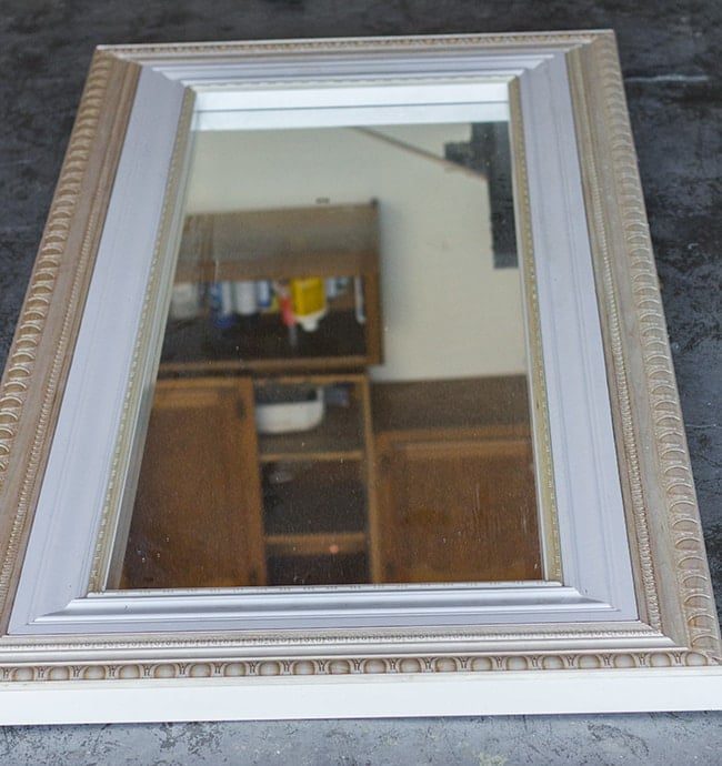 diy vintage mirror closeup detail