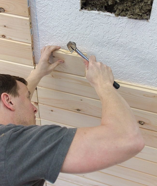 ceiling wood plank tutorial
