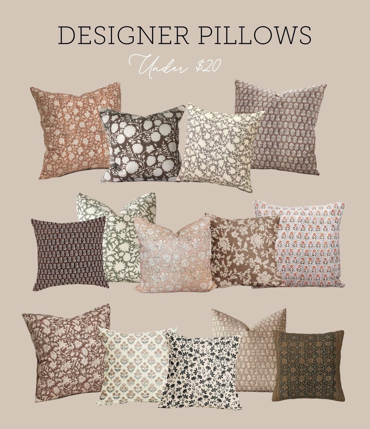 Affordable Designer Throw Pillows under $20