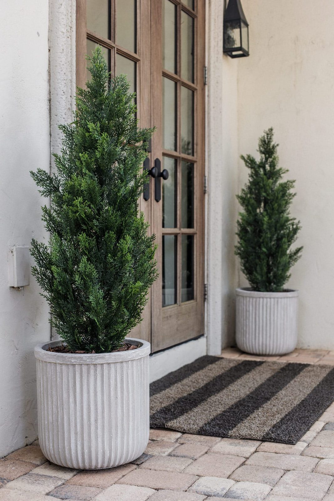 DIY Large Fluted Cement Planters