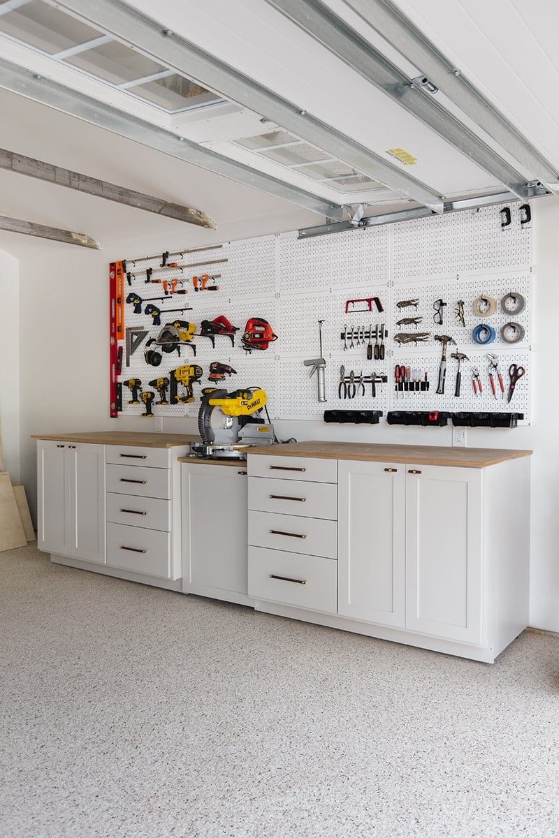 DIY Garage Cabinets and Miter Saw Station