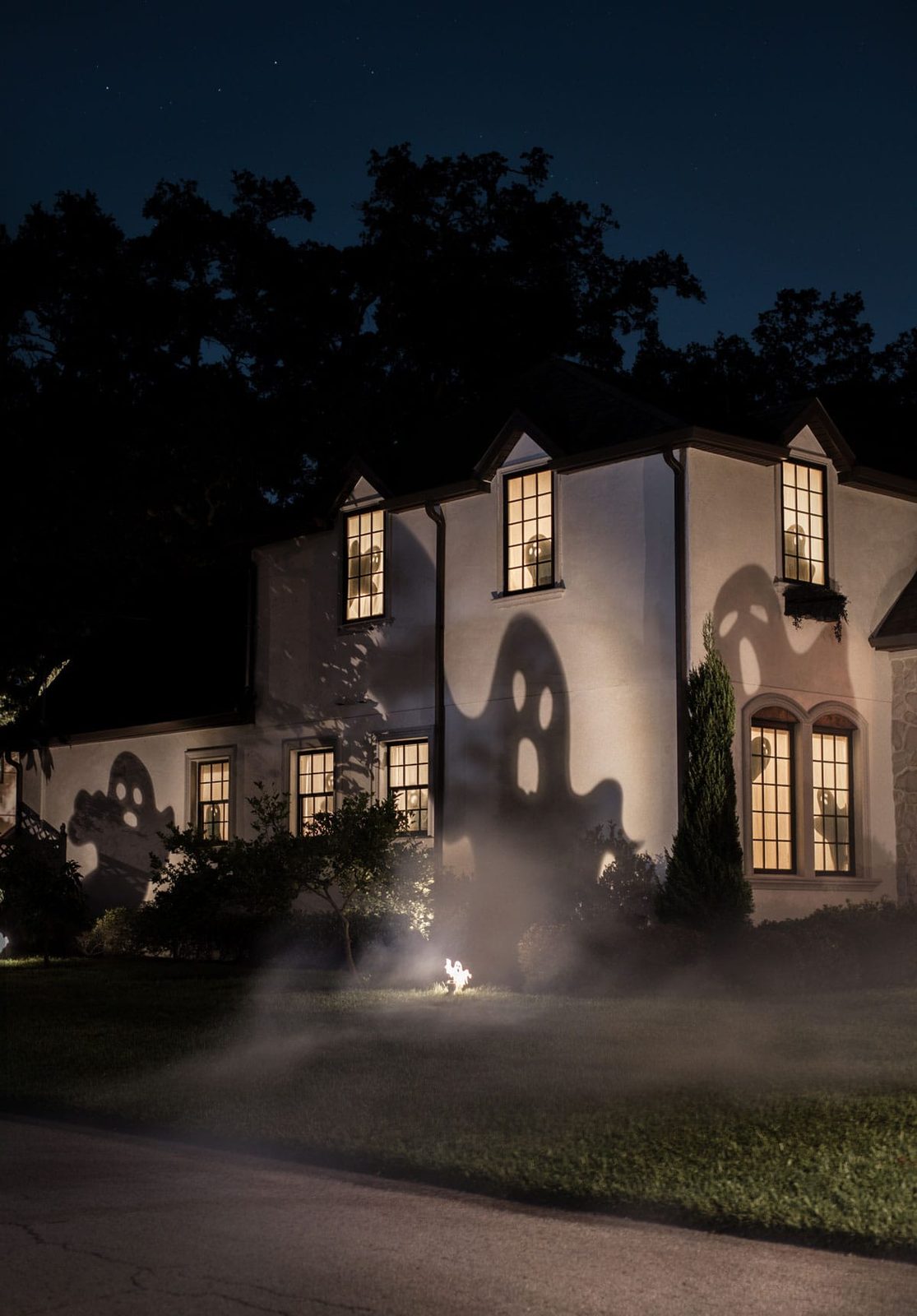 diy ghost shadows easy halloween decor idea