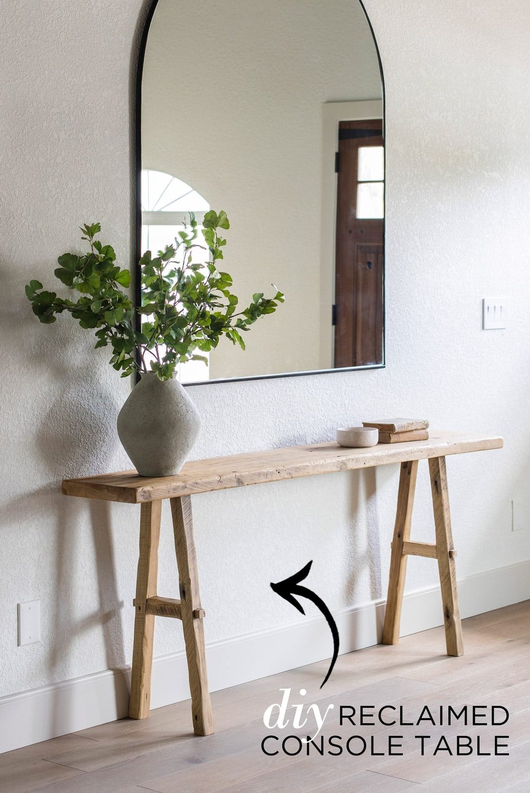 DIY Rustic Wood Console Table