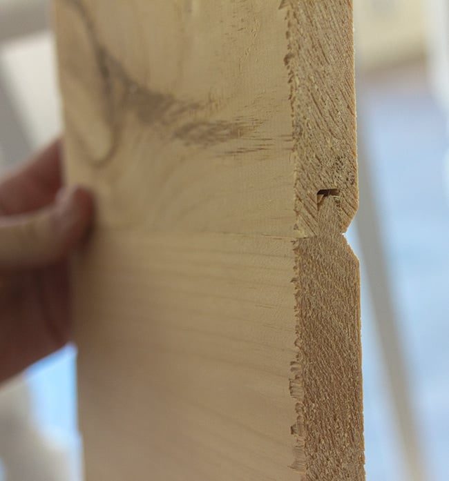 tongue and groove plank closeup
