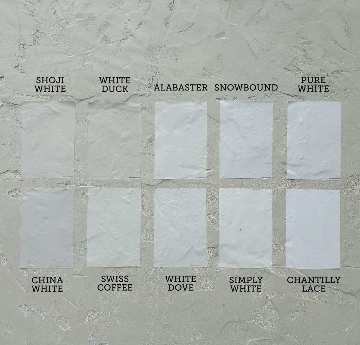 best white exterior paint color comparison on stucco in shade