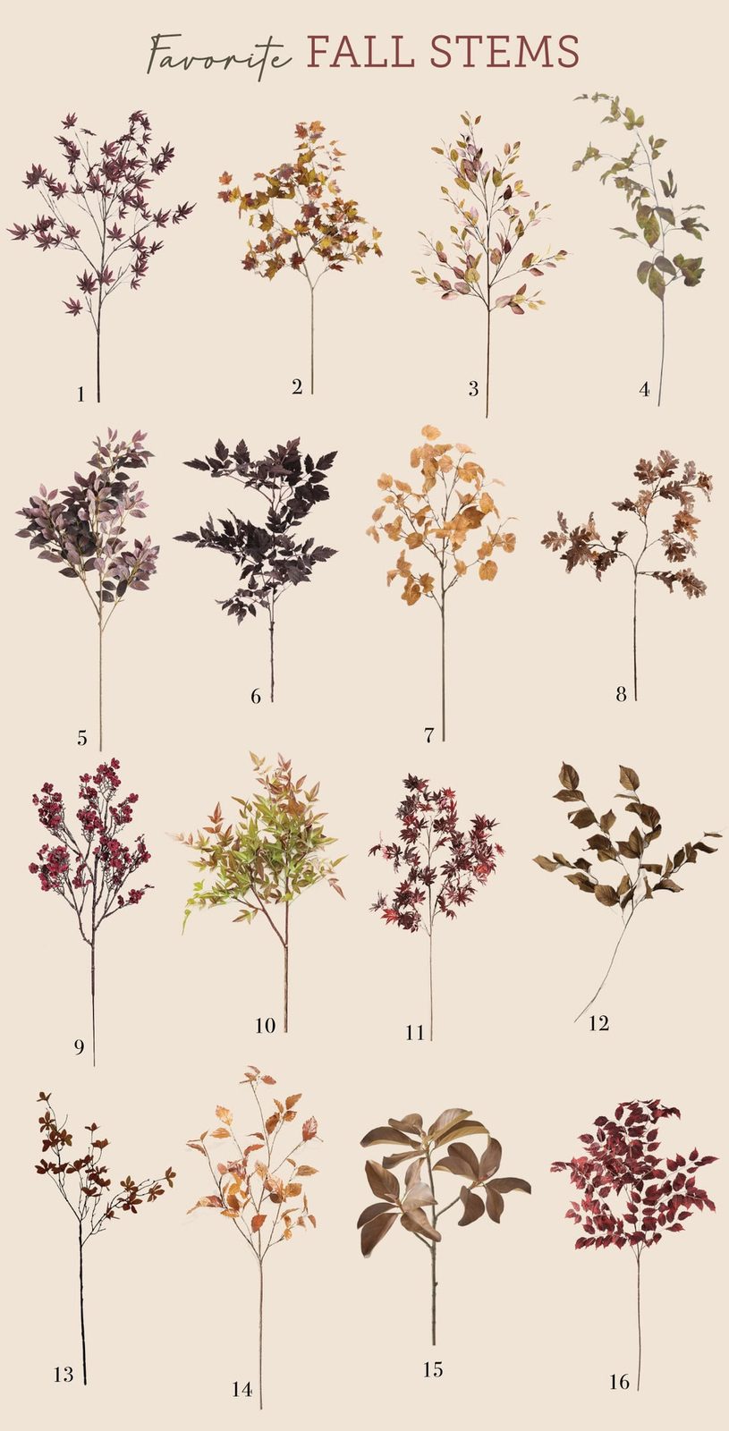 the 16 best faux fall stems