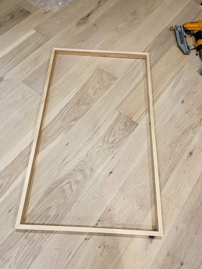 unfussy diy tv frame tutorial