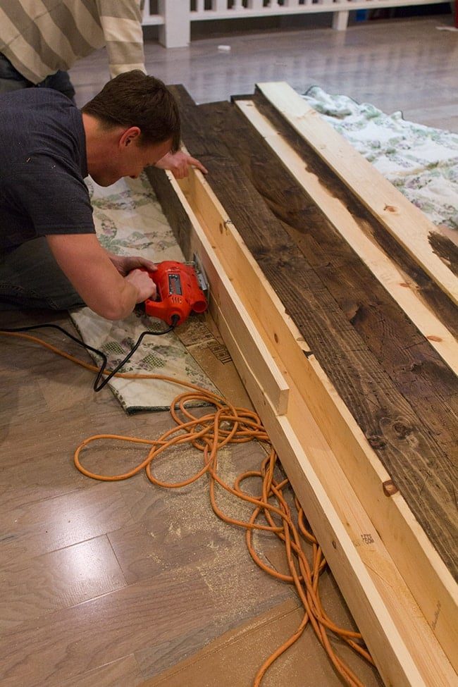 how to build faux wood ceiling beams