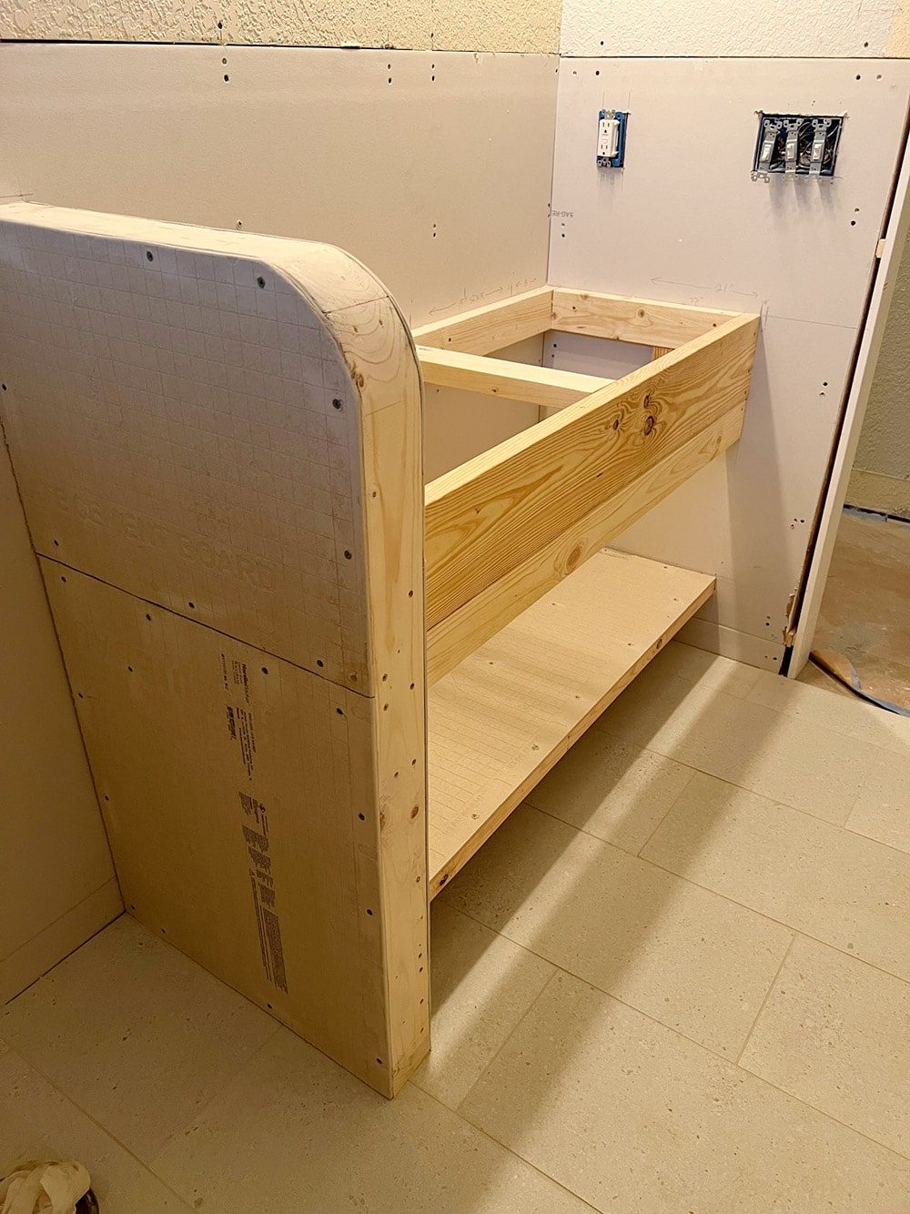 diy custom built in vanity
