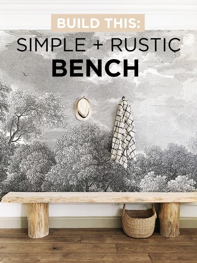 DIY Unfussy Rustic Log Bench