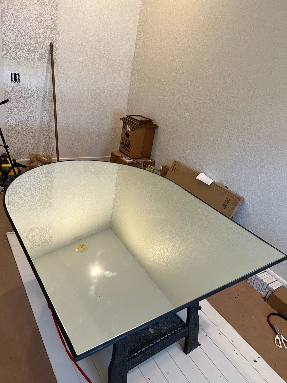 diy large arched mirror tutorial