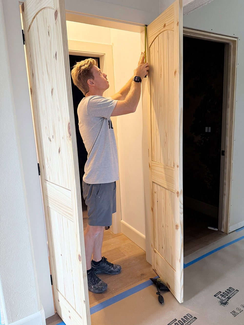how convert bifold closet doors to french doors