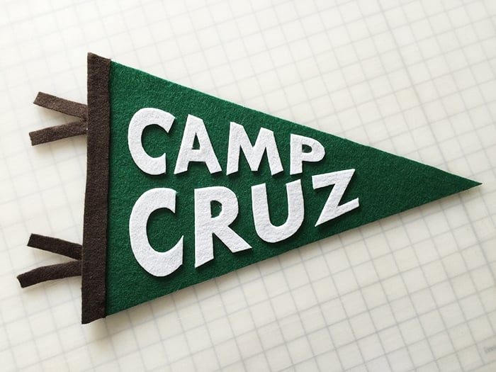 DIY Personalized Felt Pennant Flag for under $5!