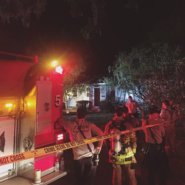 Our house caught on fire