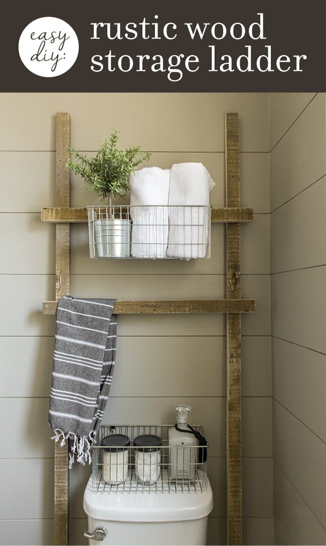 3 Easy & practically free DIY Rustic Wood Projects for your Bathroom